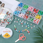 100 Pcs Polymer Clay Christmas Beads - Image 6
