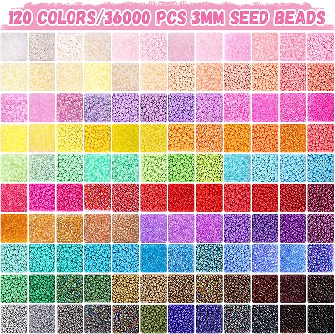 Funtopia 3mm 37000pcs+ Seed Beads - Image 2