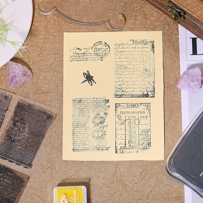 GLOBLELAND Vintage Handwriting Clear Stamps - Image 5