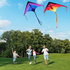 JOYIN 3 Packs Large Delta Kite Gradient Rainbow, Large Delta Beach Kite - Image 4