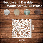 Cubist Stencils for Crafts Reusable 6 X 6 Inch Texture Mixed Media Burlap Art - Image 5