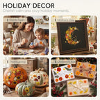 LUXEEASE 80P Autumn Tone Dried Pressed Flowers | Maple ginkgo plus blooms - Image 7