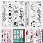 GLOBLELAND Vintage Scrapbooking Bookmarks Clear Stamp Flower Butterfly by GLOBLELAND