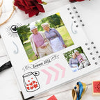 Bstorify Square Scrapbook Photo Albums 36 Pages White Thick Paper, Metal Corners - Image 7