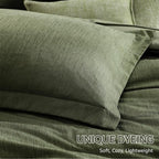 Monbix King Size Comforter Set, Olive Green King Bed Set Reversible, King Size - Image 7