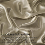 BEDELITE California King Sheets Set, Luxury Soft Taupe Satin Sheets - Image 3