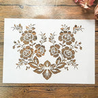 TIAMECH A4 Rose Branch Stencil for Painting | Reusable by TIAMECH