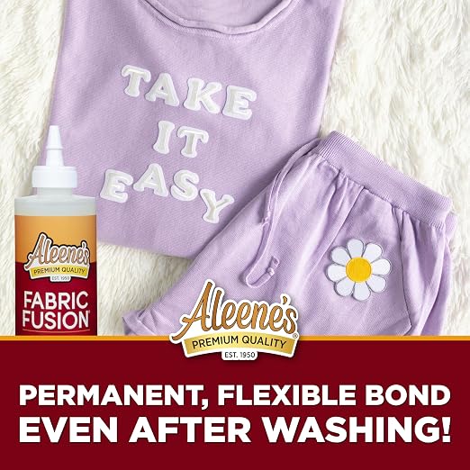 Aleene's Fabric Fusion Glue 8 fl oz, Permanent and Washable Adhesive, No-Sew - Image 8