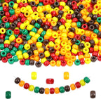 Fall Pony Beads for Friendship Bracelets 1000 Pcs 6x9mm Autumn Thanksgiving by KAKW
