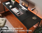 Huuger Computer Desk, 80 Inch Office Desk, Gaming Desk - Image 5