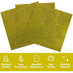 3 Pcs Glitter Yellow Glossy Acrylic Sheets, 7.87 x 7.87 x 1/10 Inch Laser - Image 4