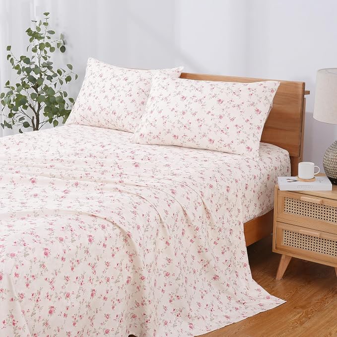Modern Threads Printed 4-Piece Extra Soft Bedding Sheets & Pillowcase Set - Image 2
