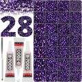 36000Pcs Purple Rhinestones for Bedazzling, Mixed Sizes 2-6MM Flatback Gems by Worthofbest