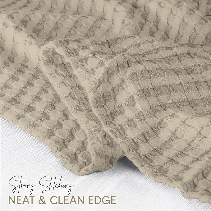 Utopia Bedding 100% Cotton Waffle Weave Blanket King Size - Image 6
