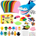 WATINC 12Pcs Hand Puppet Making Kit, Art Craft Felt Sock Puppet Toys, Creative by WATINC