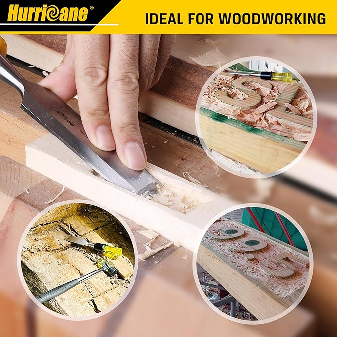HURRICANE 4 Piece Wood Chisel Set - Image 5
