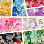 350 Pieces 3D Resin ABS Colorful Rose Flower Bows Butterfly Charms - Image 9
