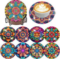 ijbnhd 8 Pcs Mandala Diamond Art Coasters Kits by ijbnhd