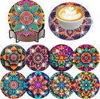 ijbnhd 8 Pcs Mandala Diamond Art Coasters Kits by ijbnhd