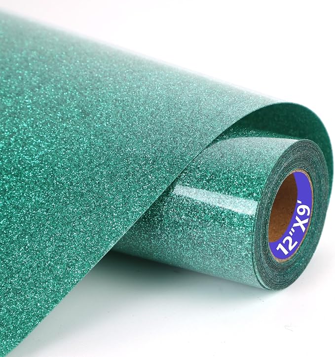 HTVVETUR Glitter HTV Vinyl Rolls Heat Transfer Vinyl by HTVVETUR