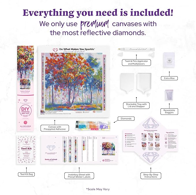 DIAMOND ART CLUB Shades of Solitude Diamond Painting Kit, Fun DIY Crafts - Image 3