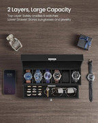 SONGMICS Watch Box, 6-Slot Watch Case Organizer - Image 4