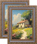 eletecpro 5x7 Vintage Picture Frame, Glass Cover, Horizontal or Vertical by eletecpro