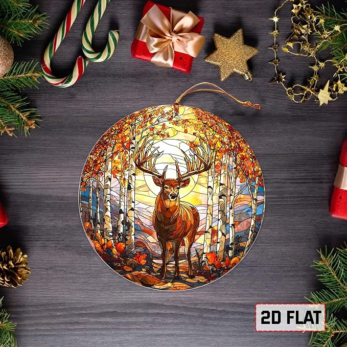 Deer Acrylic Ornament, Acrylic Buck Hanging Decoration - Image 2