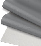 Grey Faux Leather Fabric 39"×55" Lychee Grain Upholstery Vinyl by JERLITU