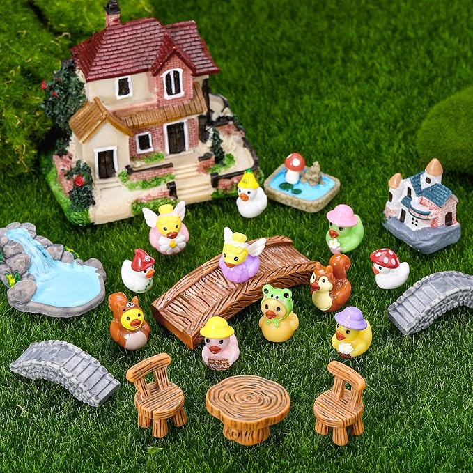 36 Pcs Fairy Garden Accessories Miniature Figurines Decor Set | Weather - Image 5