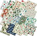 HunnmingRe 20 Pcs 10''x10'' Christmas Woodland Quilting Fabric Square Santa by HunnmingRe