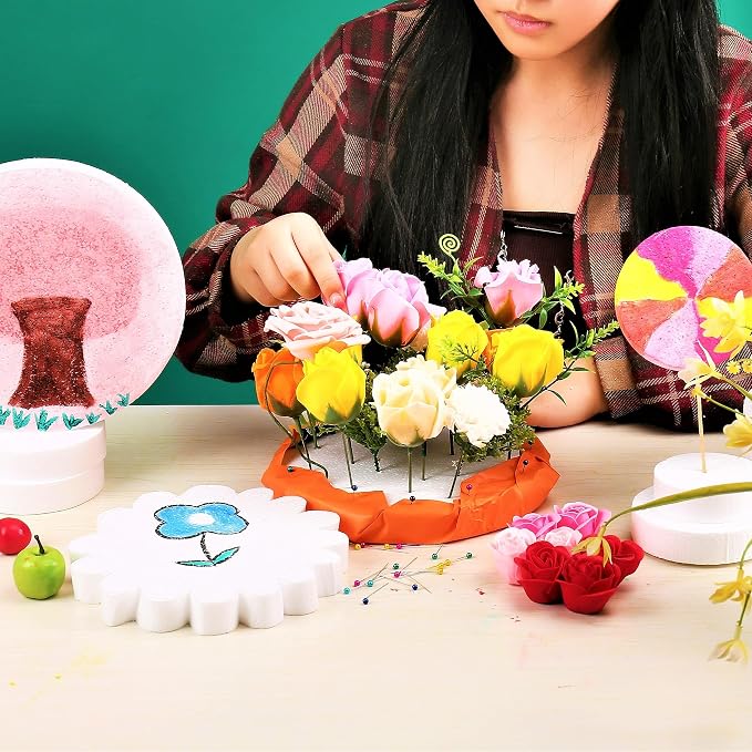 FFchuanhe 28 Pack Crafts Foam Circles, Polystyrene Round Foam Discs - Image 7