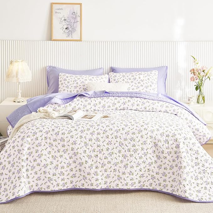 Wake In Cloud - Floral Quilt Set, Coquette Cottagecore Shabby Chic Flower - Image 2