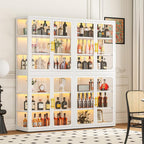 67" Display Cabinet with Glass Doors, 4-Tier Curio Cabinet with Many Color - Image 3