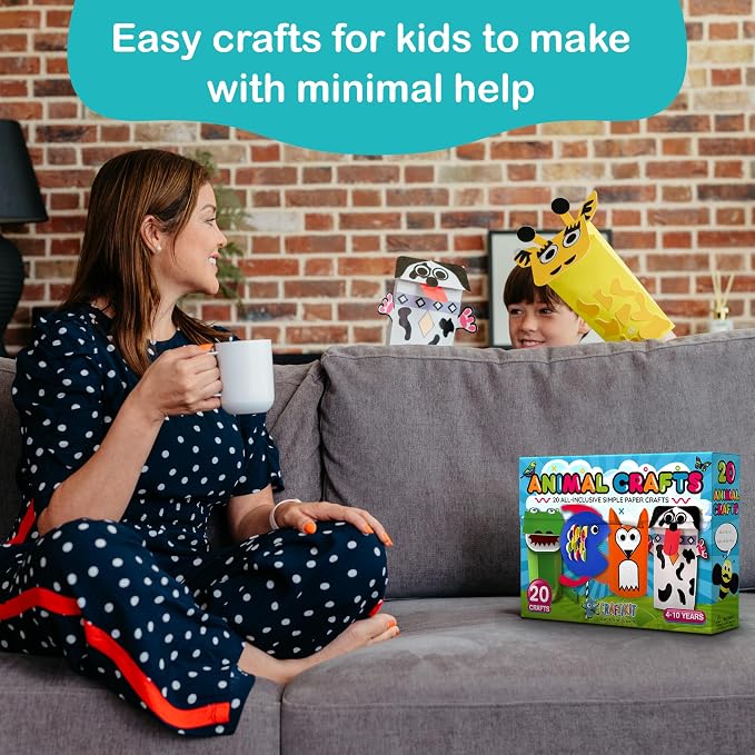 Craftikit® 20 Award-Winning Animal Toddler Arts and Crafts - Image 8