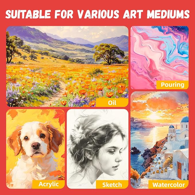 Simetufy 48 Pack 8 x 10 inch Canvas Boards - Image 4
