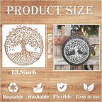 14 Inch Large Tree Stencils for Painting on Wood Crafts Reusable Tree of Life - Image 4