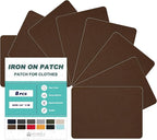 Iron on Patches for Clothes, 8 Pieces Patches for Cloth, 100% Cotton Fabric by ForABetterHomeLife