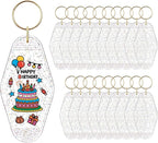 Yoption 20pcs Blank Motel Keychain Bulk by Yoption