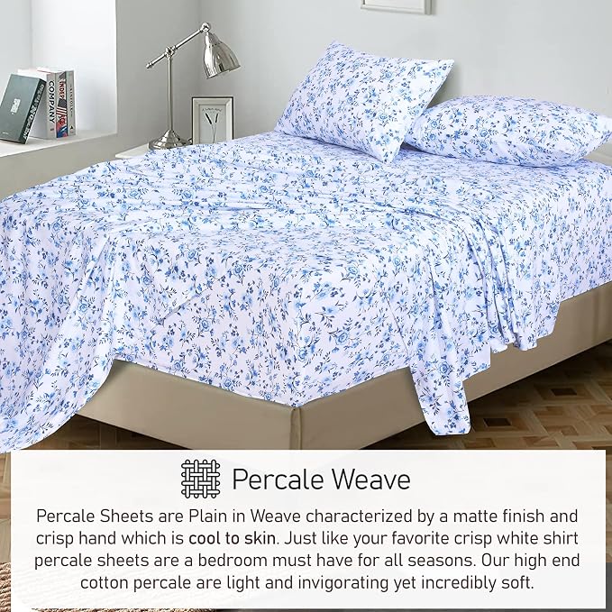 RUVANTI 100% Cotton Sheets – California King Percale Bedding, Cooling & - Image 5