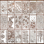 Floral Stencils for Crafts Reusable Texture Stencils Leaf Background Stencil by zosylley