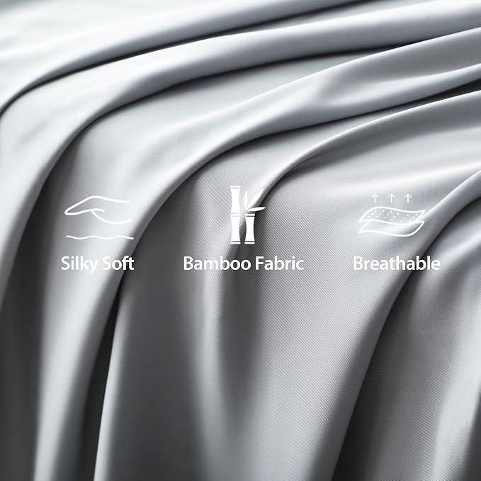 Bamboo Viscose Flat Sheets Only, 400 Thread Count Sateen Weave Full Size Flat - Image 3