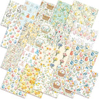 HunnmingRe 20 Pcs 10''x10'' Vintage Easter Quilting Fabric Square Bundle Pastel by HunnmingRe