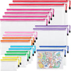 JARLINK 20 Pcs Mesh Zipper Pouch Bags, 8 Sizes Waterproof Zipper Bags | by JARLINK