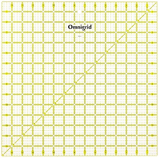 Omnigrid 15" x 15" Square Quilting and Sewing Ruler by Omnigrid