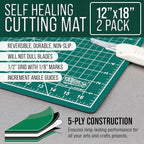U.S. Art Supply 12" x 18" Self-Healing Cutting Mat 5-Ply - Image 2