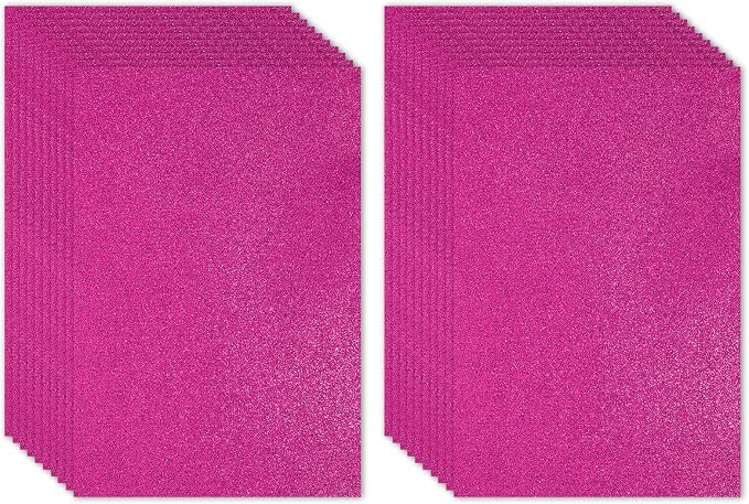 PATIKIL Fuchsia Shiny EVA Glitter Foam Sheet 16x12 Inch 2mm Thick by PATIKIL