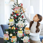 80UncleKimby 25Sets Christmas Crafts Gingerbread House Coloring Kit | Cardboard - Image 6