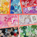 350 Pieces 3D Resin ABS Colorful Rose Flower Bows Butterfly Charms - Image 9