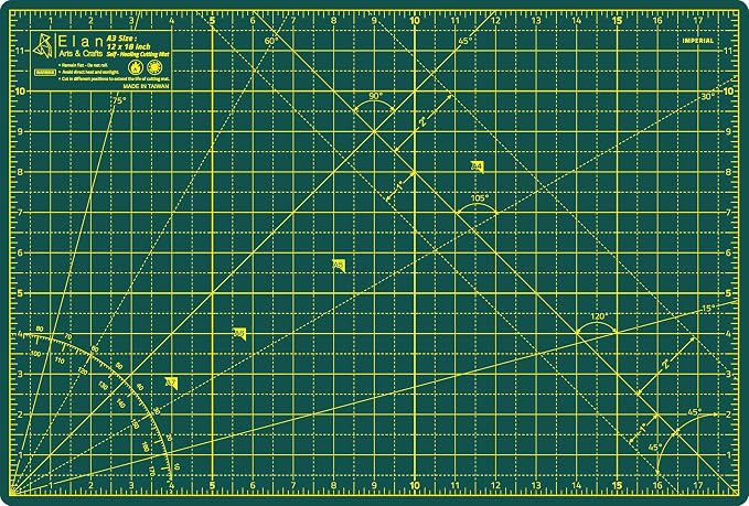 Elan Cutting Mat A3 Green, Self Healing Cutting Mat 12x18 Inch, 5-Ply Craft - Image 2